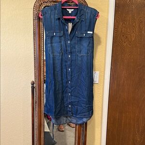 Calvin Klein Jeans Denim Blue Sleeveless Mini Dress